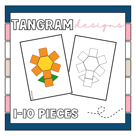 Tangram Designs (1-10 Pieces): Matching/Visual Perception