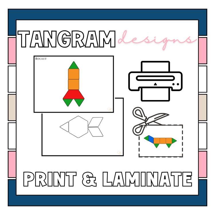 Tangram Designs (1-10 Pieces): Matching/Visual Perception